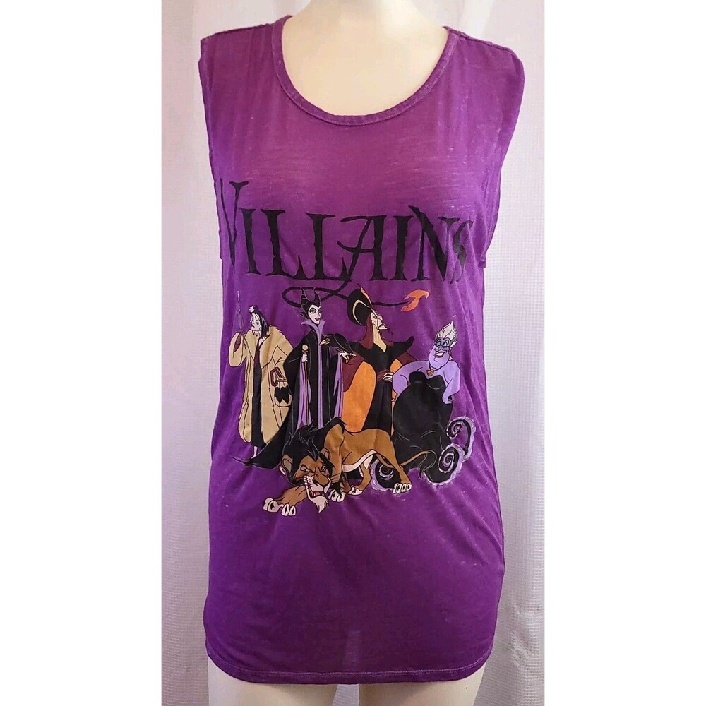 Disney S Tank Top Villains Horror Ursula Jafar Maleficent Scar Cruella Purple